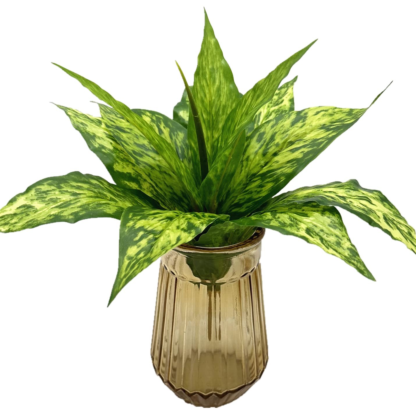 Artificial Agave Fake Plants, Faux Shrubs Grass Bushes Plant Plastic Flowers …