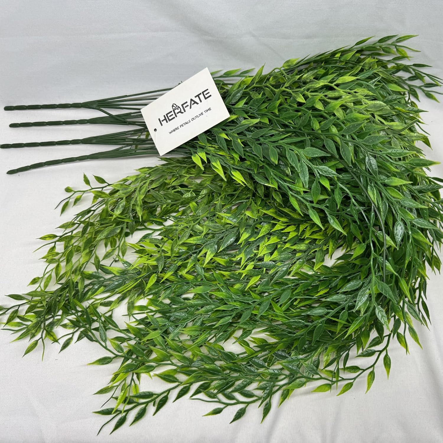 Fake Garland Hanging Vines 4 PC Artificial Weeping Willow Leaves Fake Greenery F