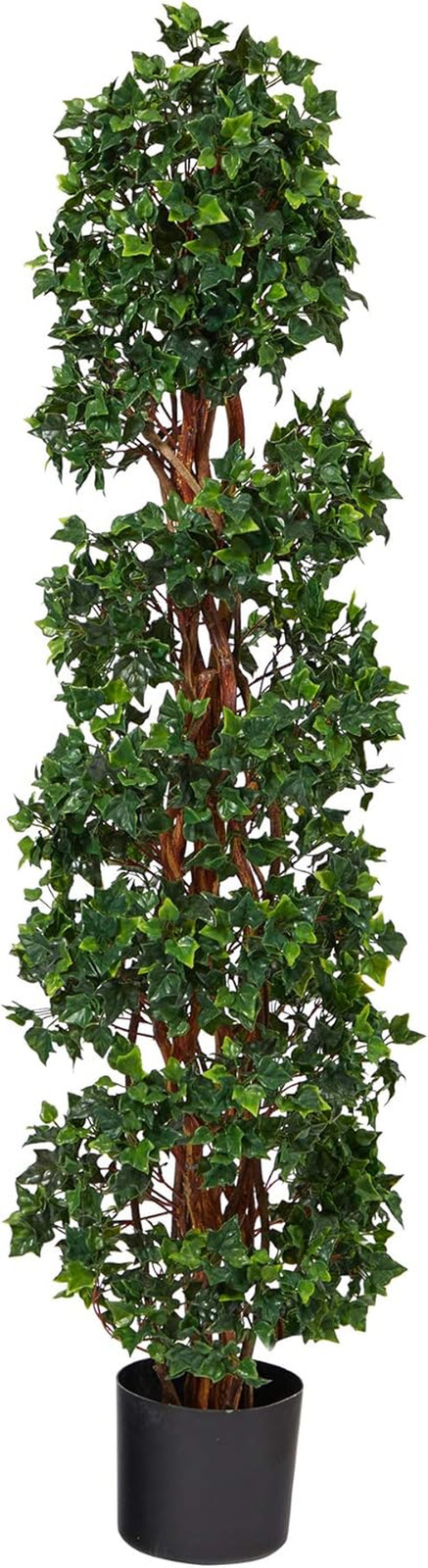 4.5Ft English Ivy Spiral Topiary Tree – UV Resistant for Indoor/Outdoor Use