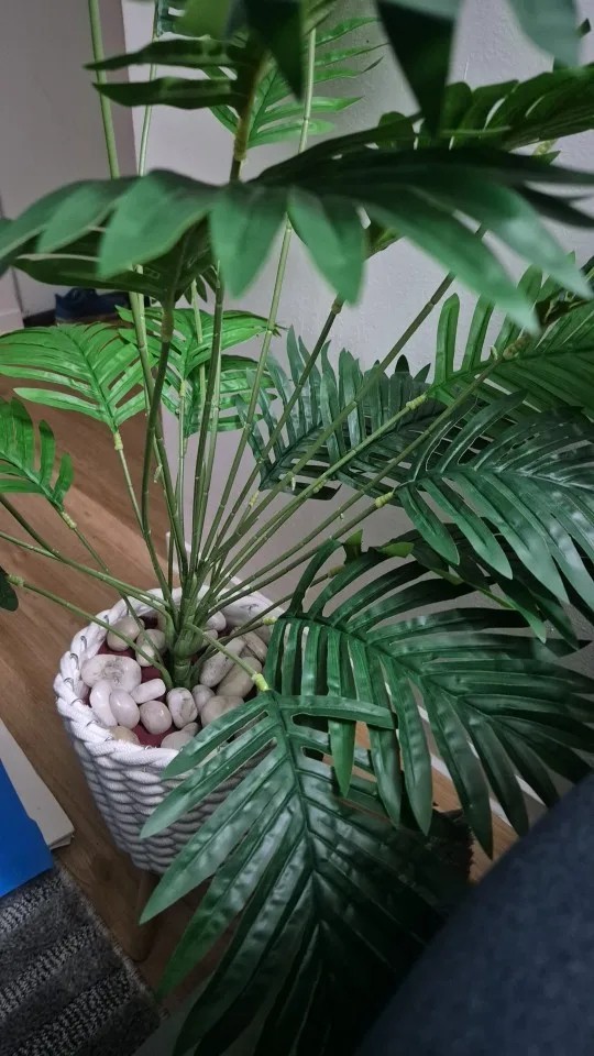 24 Leaves Artificial Areca Palm Tree Faux Potted Plant Home Indoor Outdoor Decor