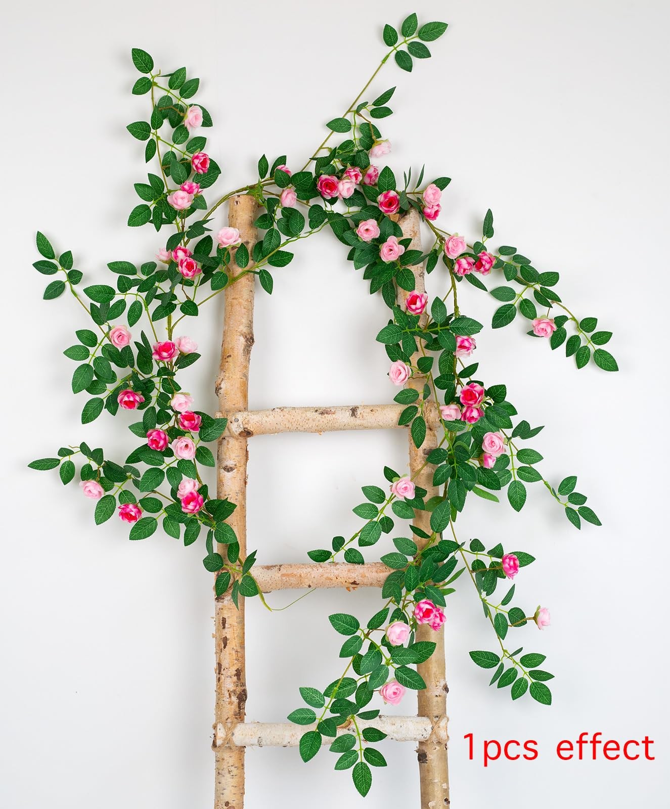 2PCS x 6FT Bendable Rose Vine Hanging Flower Garland Wildflower Floral Garlan…