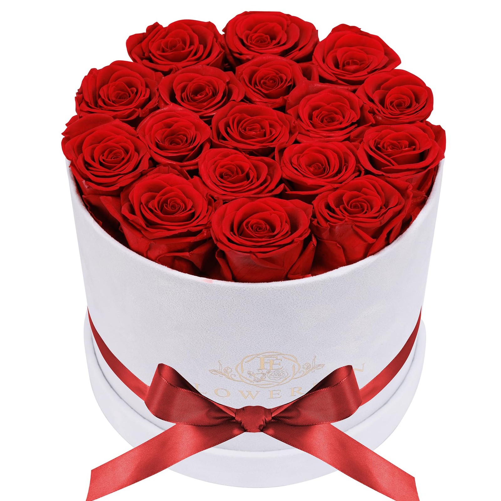17 PCS Flowers Luxury Suede Box Birthday Gifts Women Preserved Roses Red Art