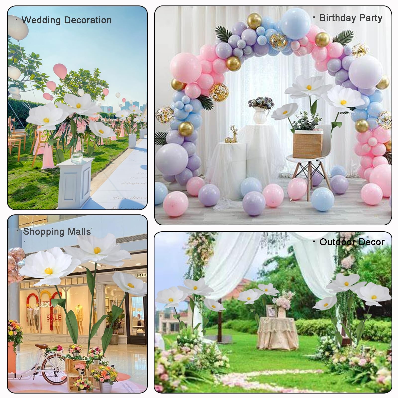 5.9 Ft Large Paper Artificial Flowers,Giant Flowers for Decoration,Standing H…