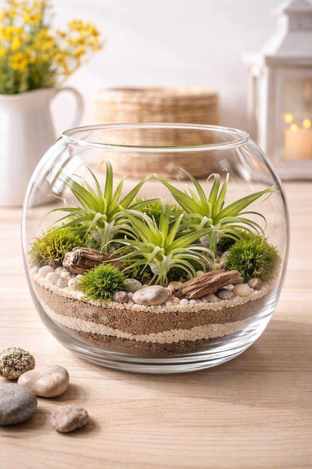 Artificial Air Plant Set of 3 Real Touch Faux Tillandsia Plants Small Faux Air P