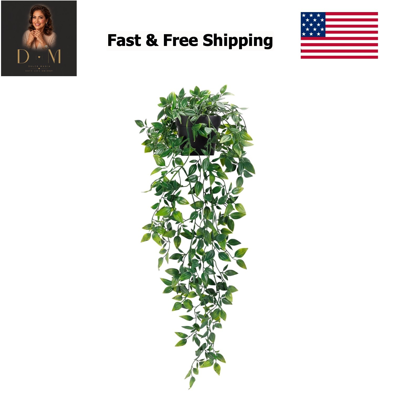 Fake Hanging Plants, Artificial Small Potted Plants for Indoor Outdoor Aesthe…