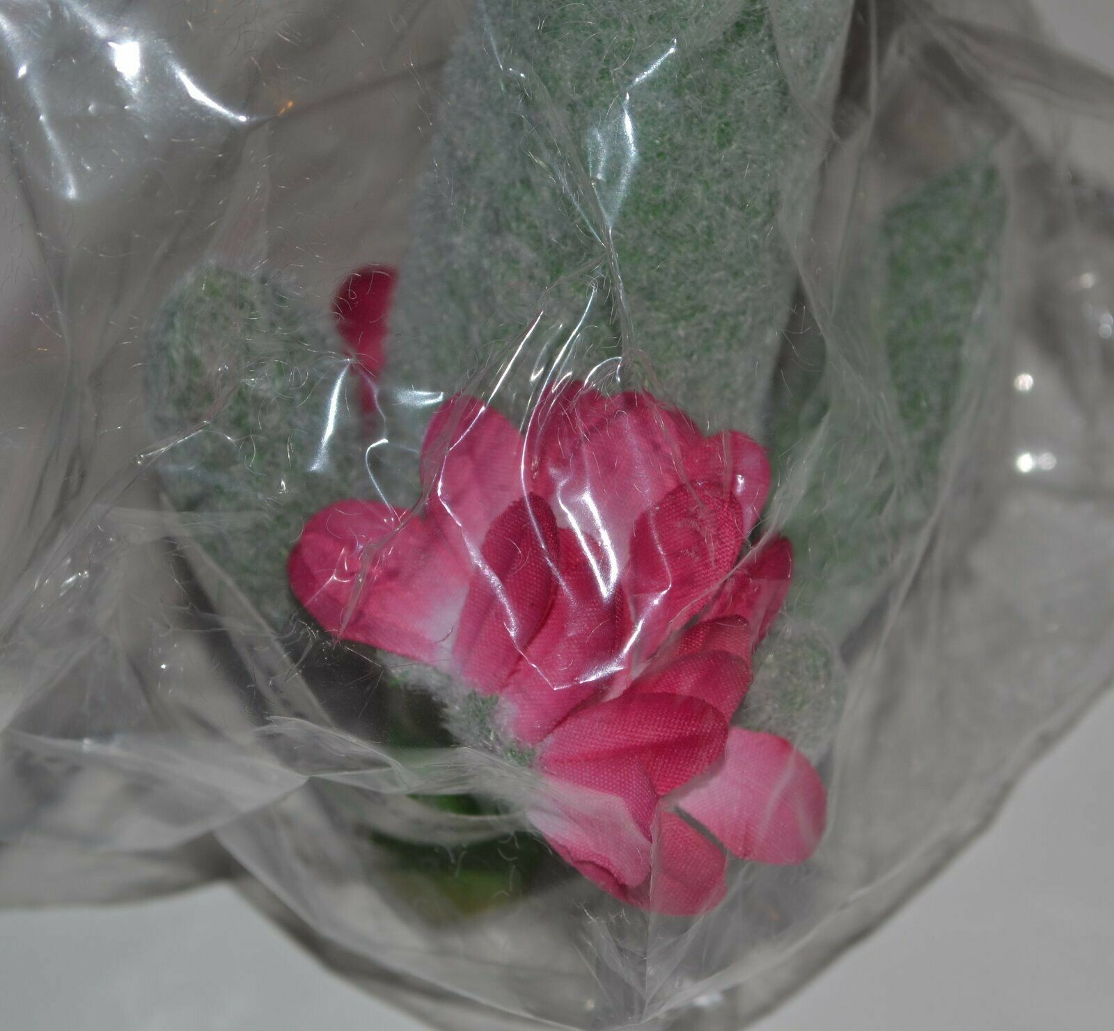 6pc Mini Faux Saguaro Cactus Picks w/ Pink Flowers 5” Southwestern Decor