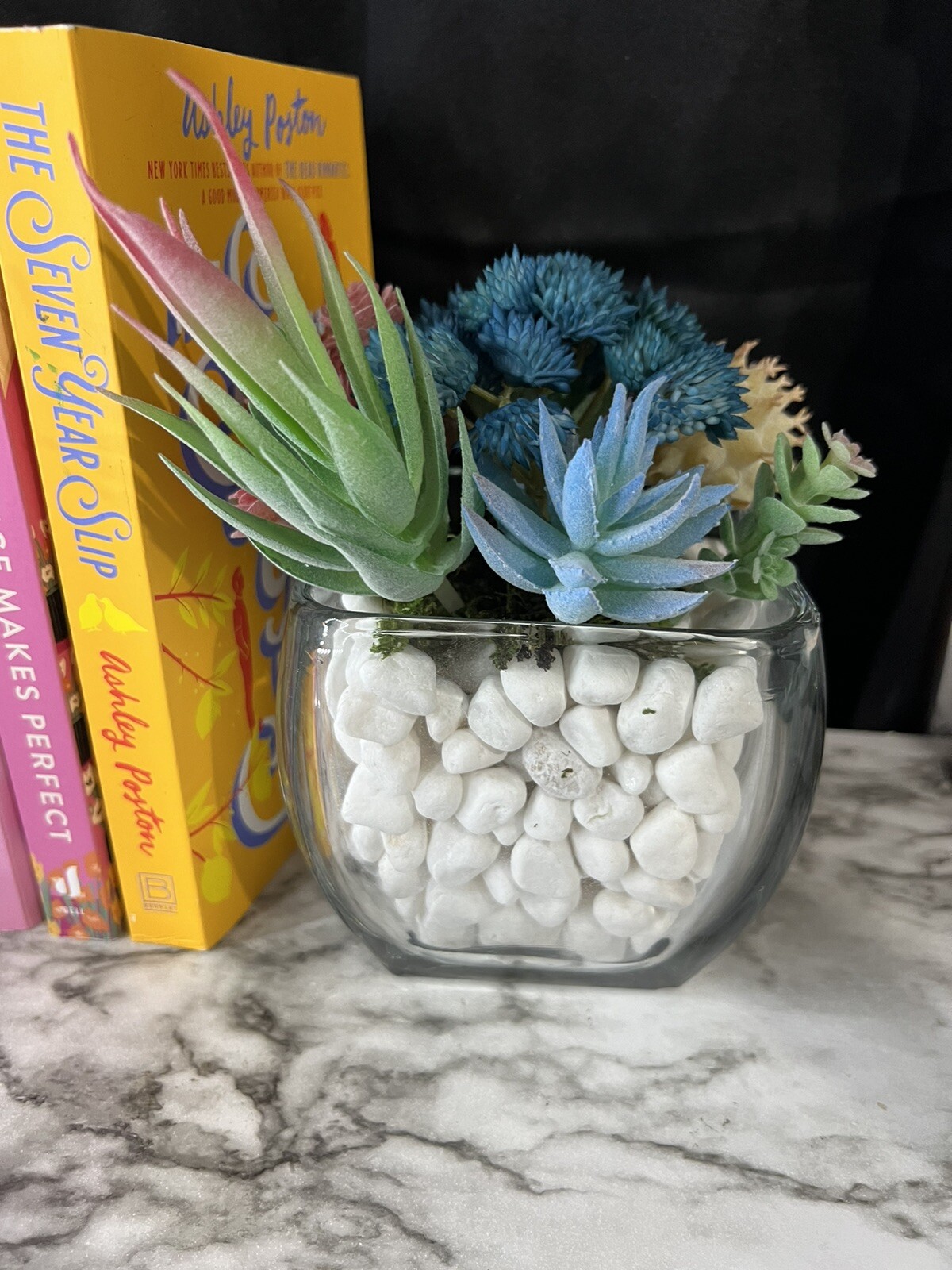Modern Faux Succulent Planter – Minimalist Greenery for Home Decor