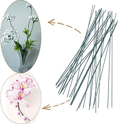 200 Pcs Green Floral Wire 22 Gauge Florist Flower Wire for Crafts Bouquet, 16″