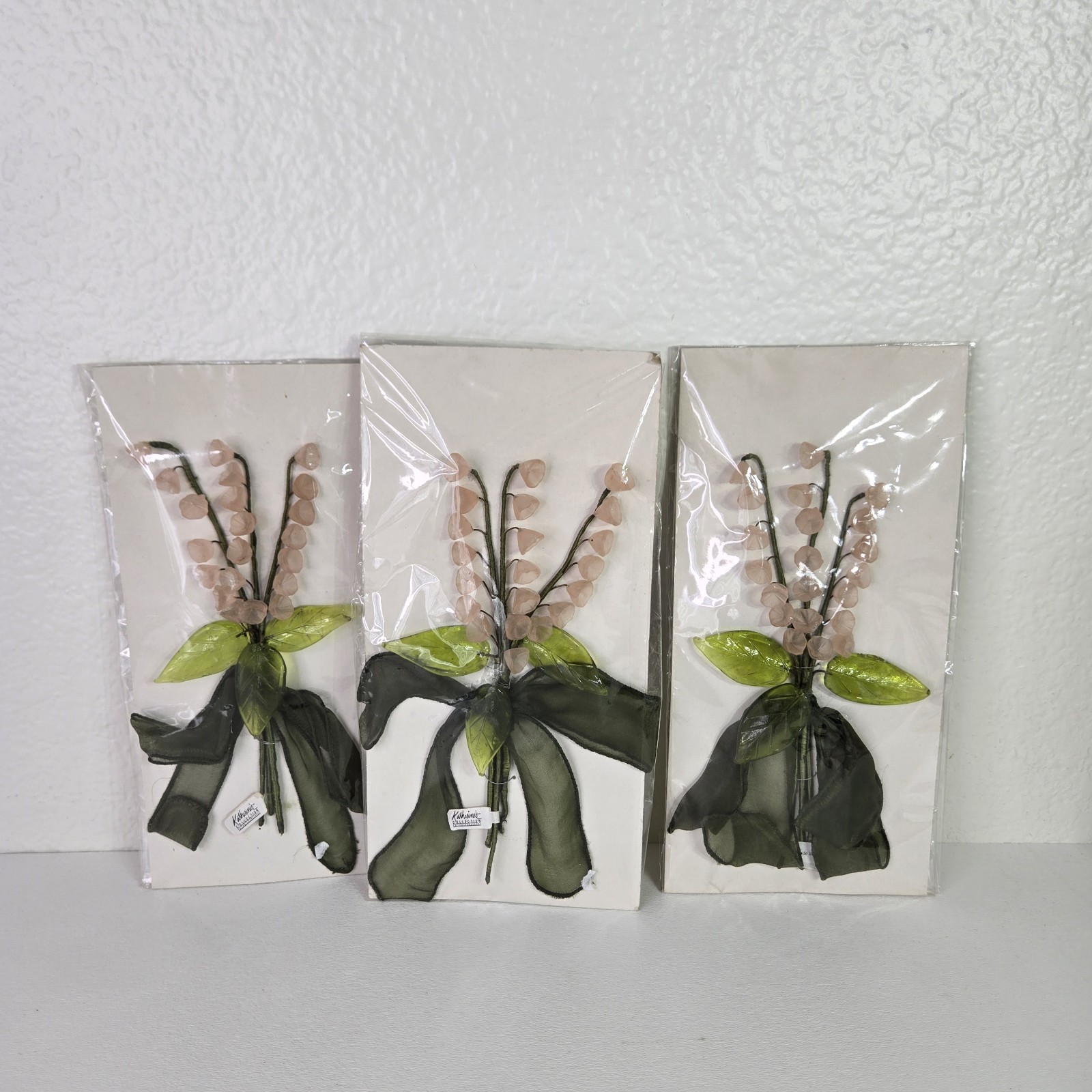 Katherine’s Collection Pink Lily Of The Valley Floral Pick Stem Easter Decor 3pc