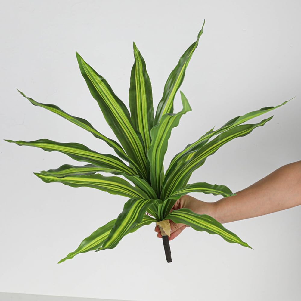 2Pcs Dracaena Artificial Plant 21.6Inch Large Fake Dracaena Fragrans Tree for…
