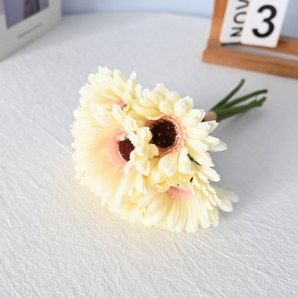 Artificial Silk Sunflower Daisy Bouquet for Wedding Photography Home Decor