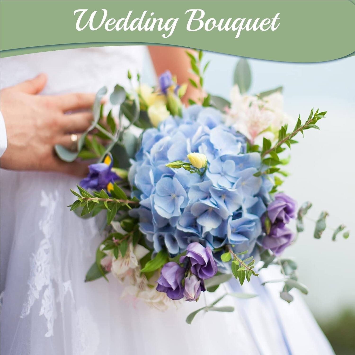 Luxurious 64-Pc Blue Artificial Hydrangea Set for Timeless Wedding & Party Decor
