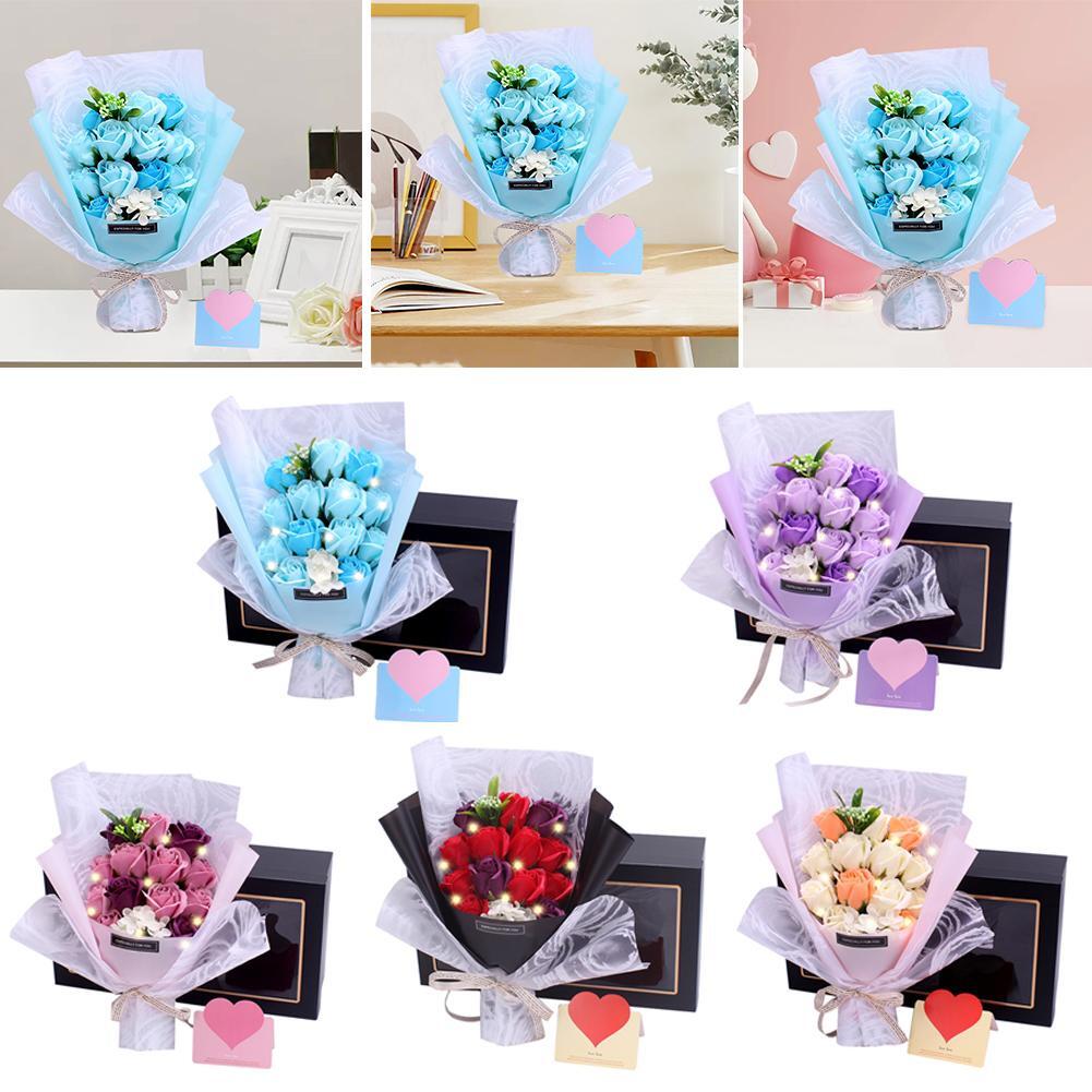 Soap Bouquet Realistic Floral Soap Flower Gift Bouquet Valentine’s Day