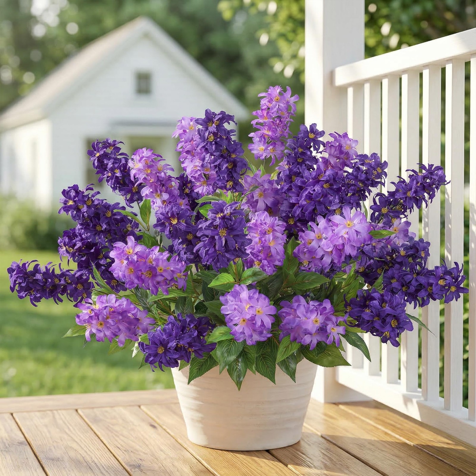 Artificial Flowers 3 Pcs Hyacinth Fake Flowers 19.69” Silk Flowers for Outsid…