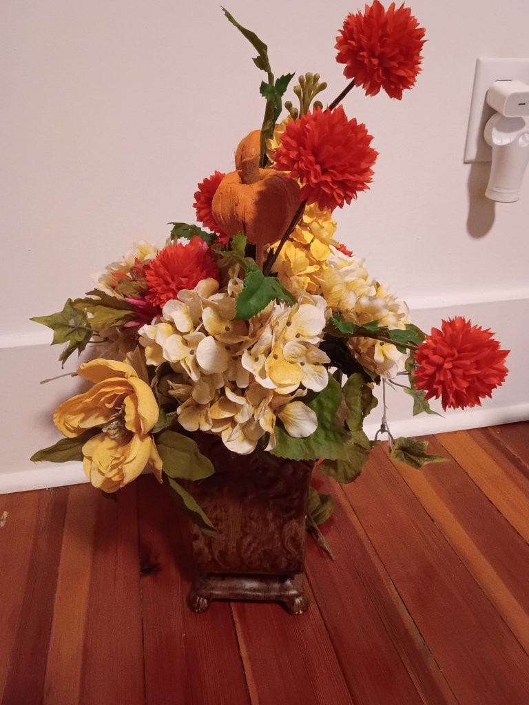 Artificial Floral Arrangement in Decorative Vase