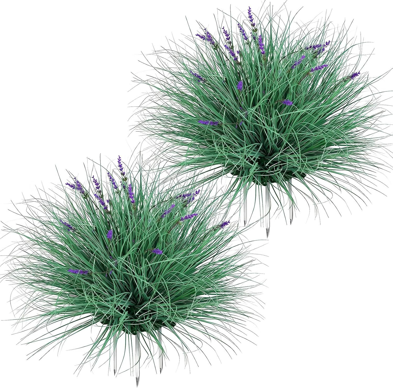 Fake Lavender Flowers with Greenery – 13” Tall Artificial Lavender Plant, UV Re
