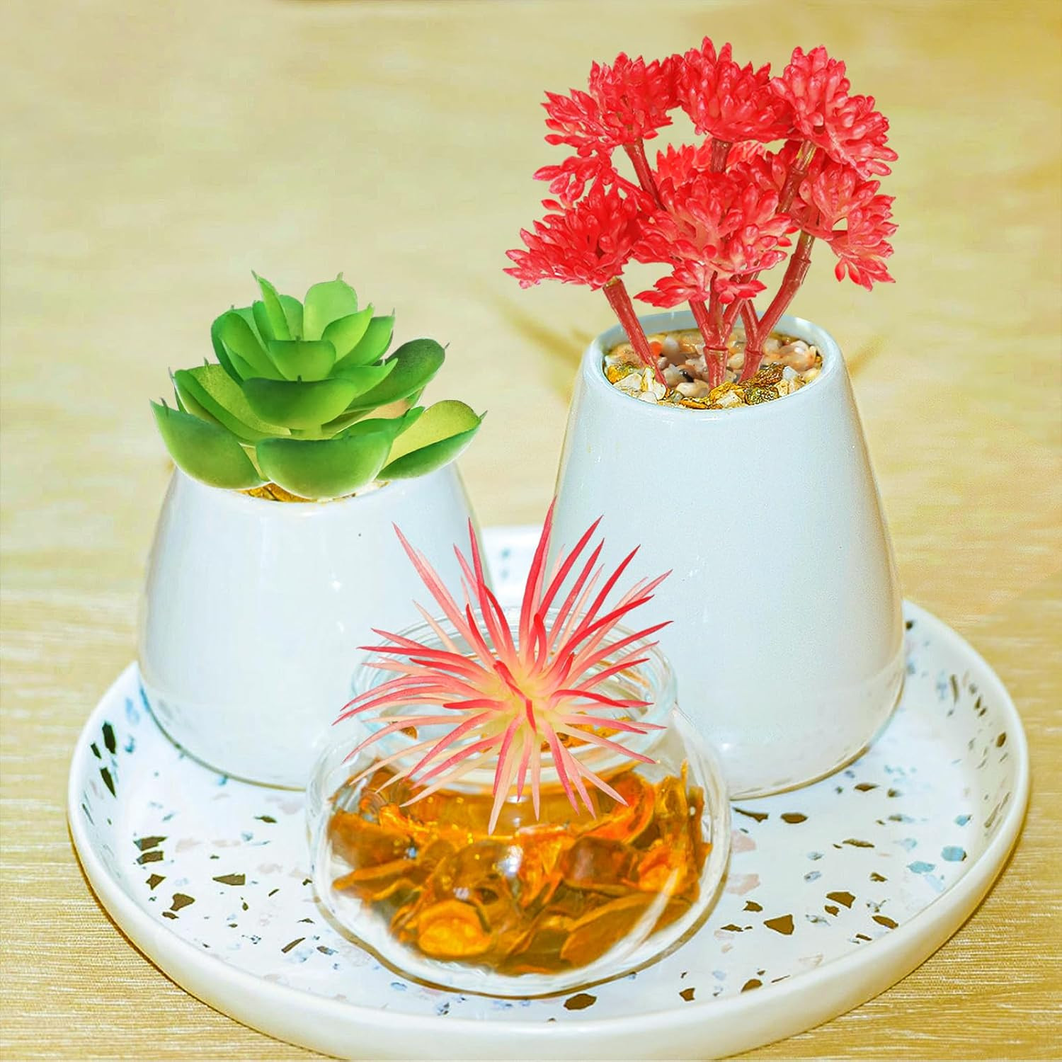 Artificial Succulent Plants, 6Pcs Mini Fake Succulents Plants for DIY