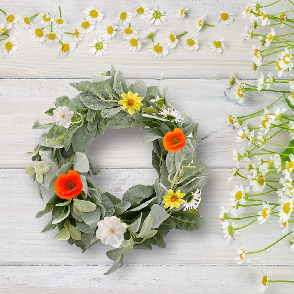 Artificial Flocked Lambs Ear Items 10pcs Fake Greenery Leaves for Wedding Bou…