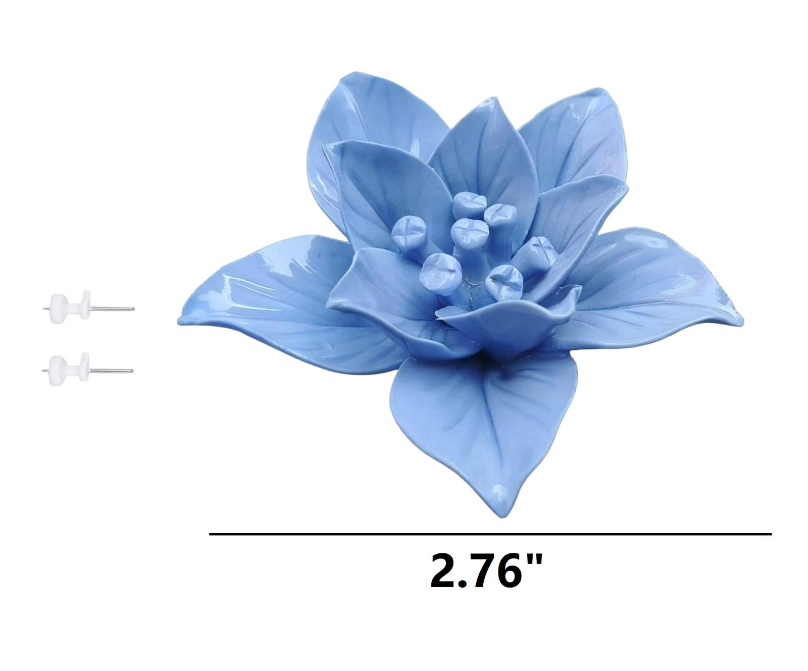 Ceramic Flower Wall Art Decor, Artificial Flower Wall Sculpture,Handmade Cera…