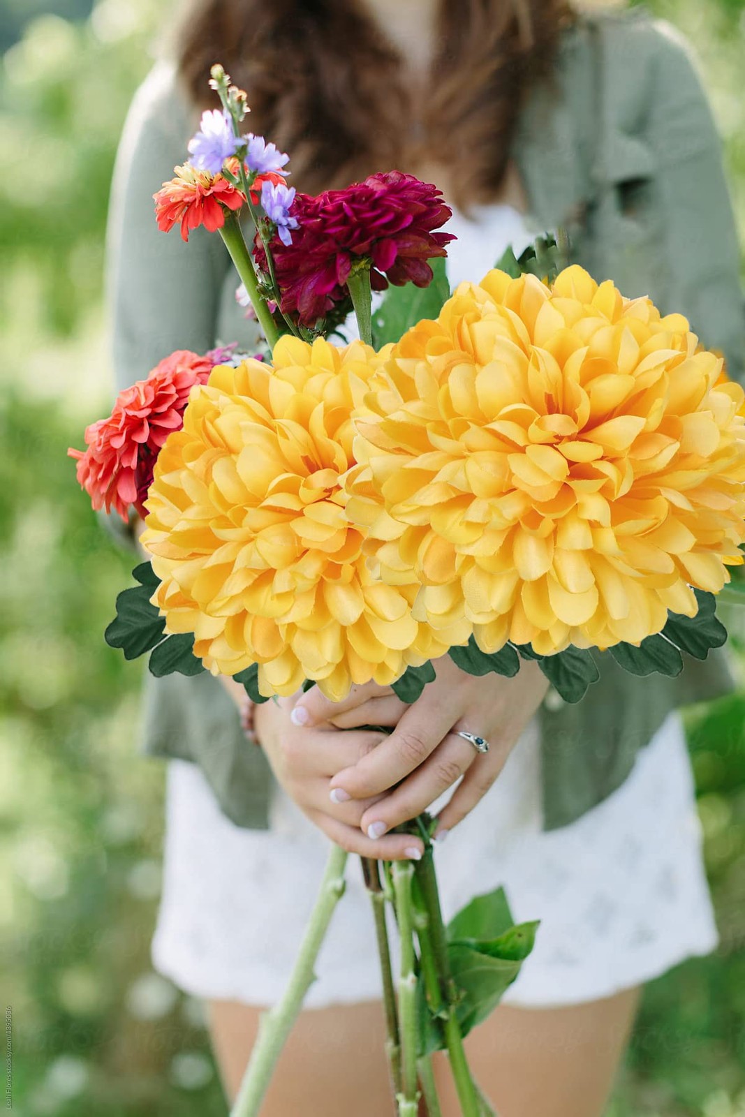 Artificial Chrysanthemums Ball Flowers 6’’ Large Heads Mums Stems Autumn Yell…