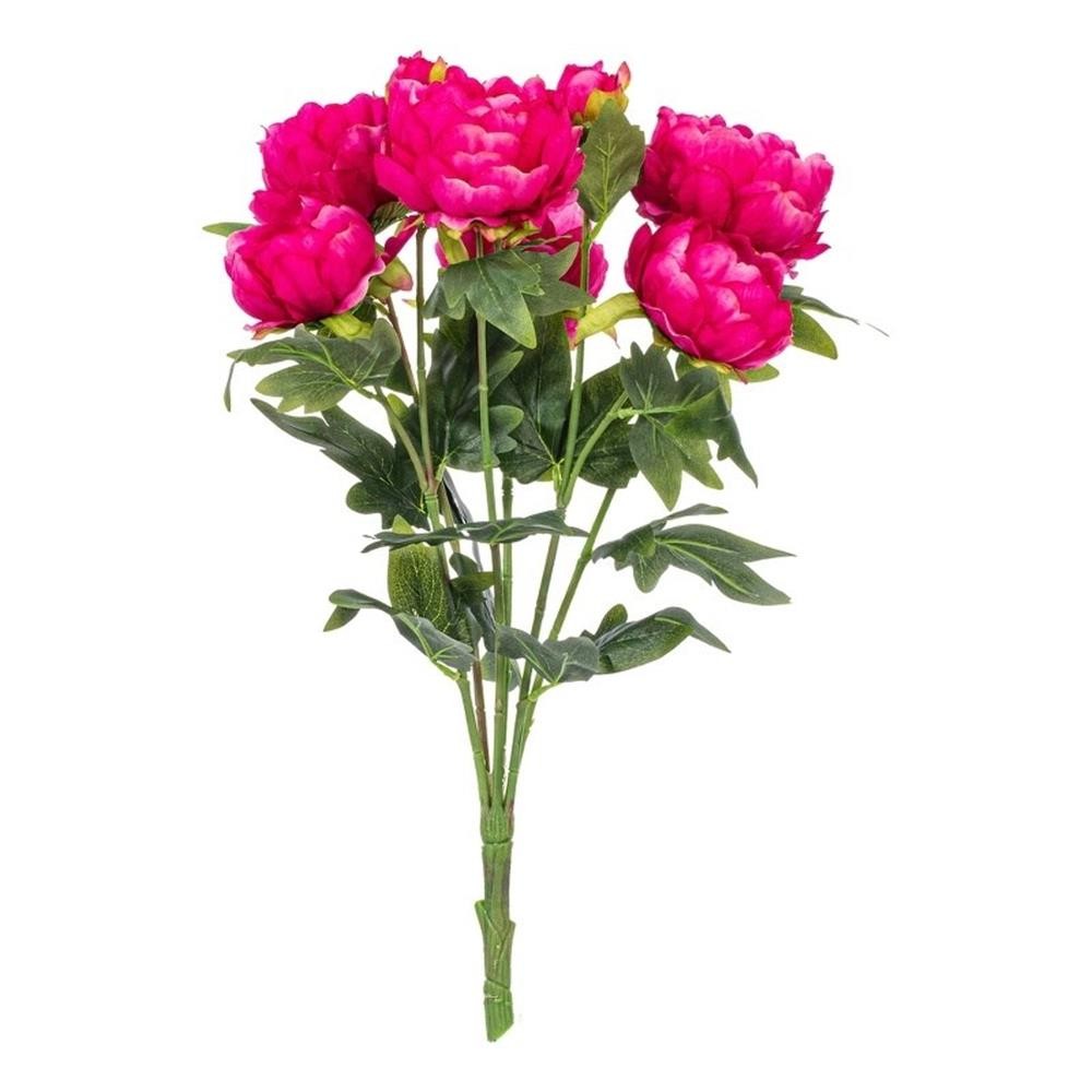 Vickerman 19″ Contemporary Fabric Artificial Peony Bush in Fuchsia Pink