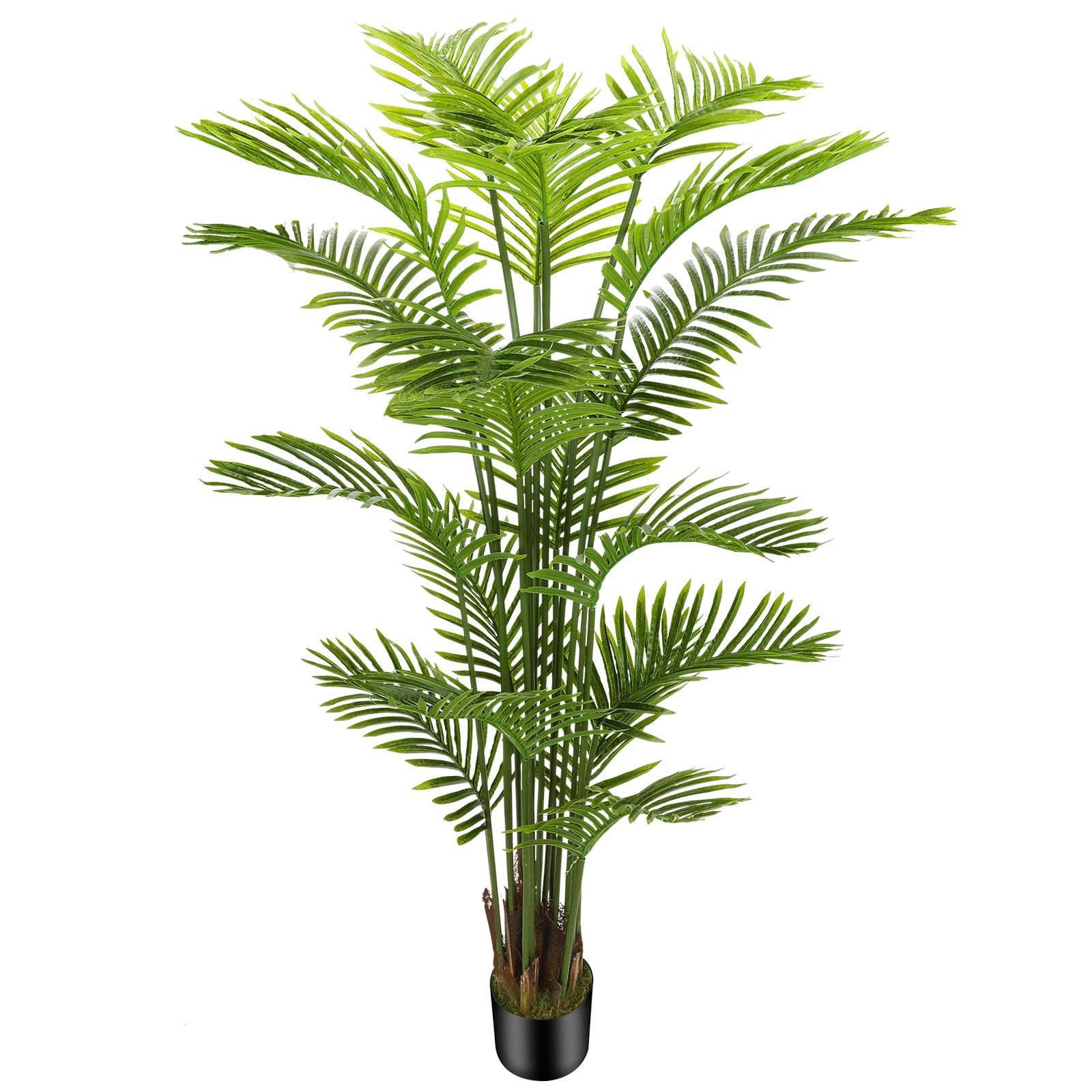 OXLLXO 6ft Artificial Areca Palm Silk Tree(72in) with 18 Trunks Faux Tree and Pl
