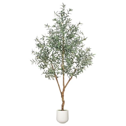 7FT Olive Trees Artificial Indoor – Realistic Artificial Olive Tree Indoor 7ft