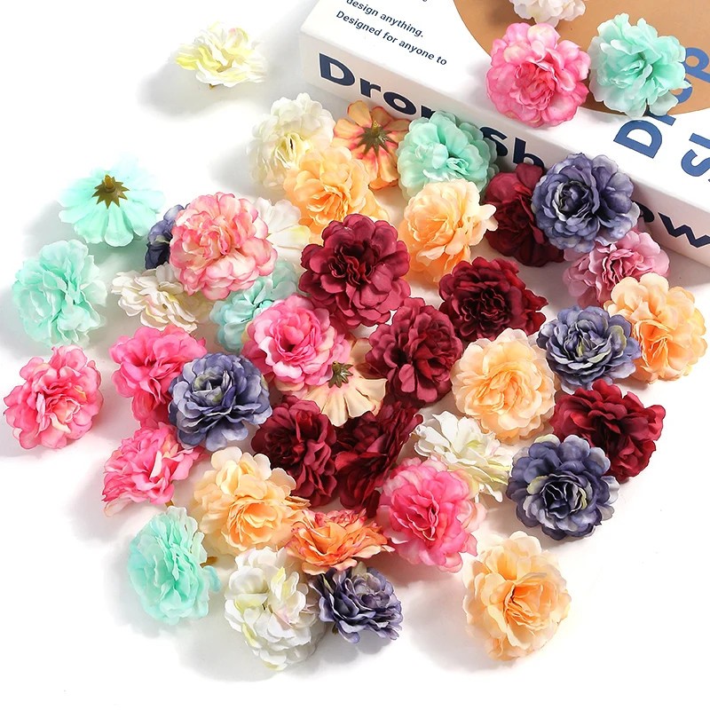 10/20PCs Rose Artificial Flowers 4.5cm Fake Flower Head