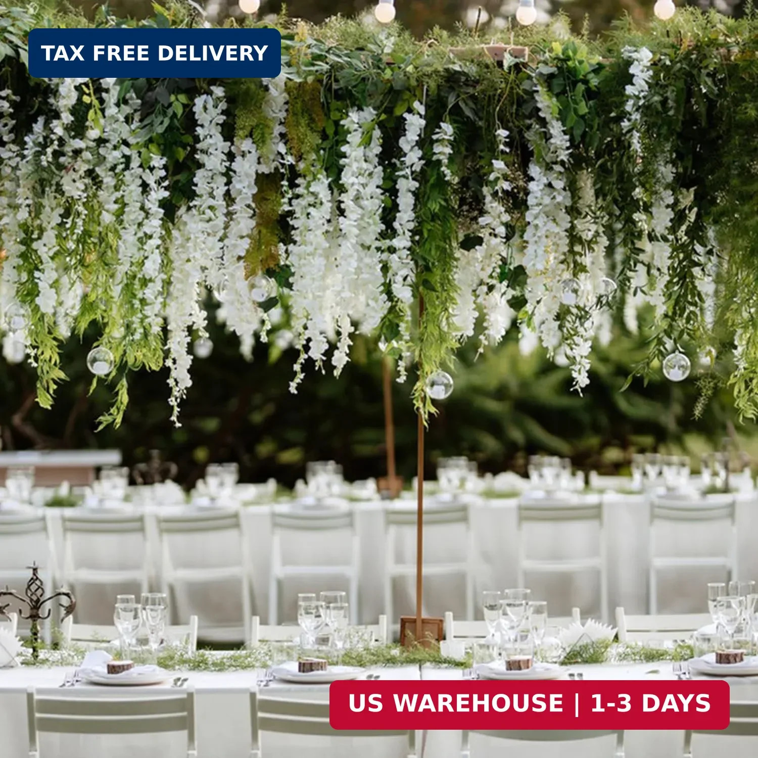 Alotiki Wisteria Hanging Flowers,Fake Hanging Flowers,Wisteria artificiales Garl
