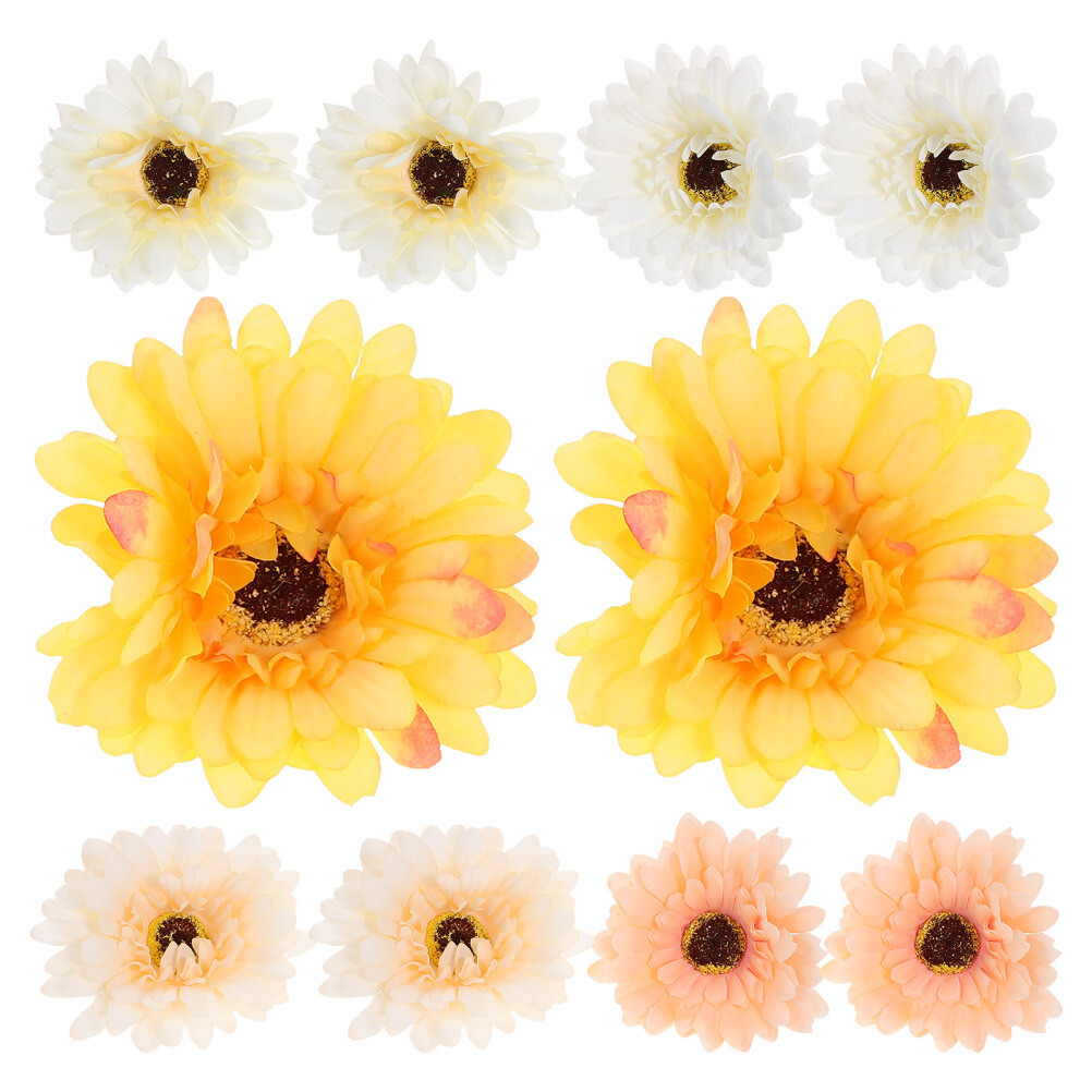 10pcs Fake Flower Heads Artificial Flowers Heads Flower Embellishments