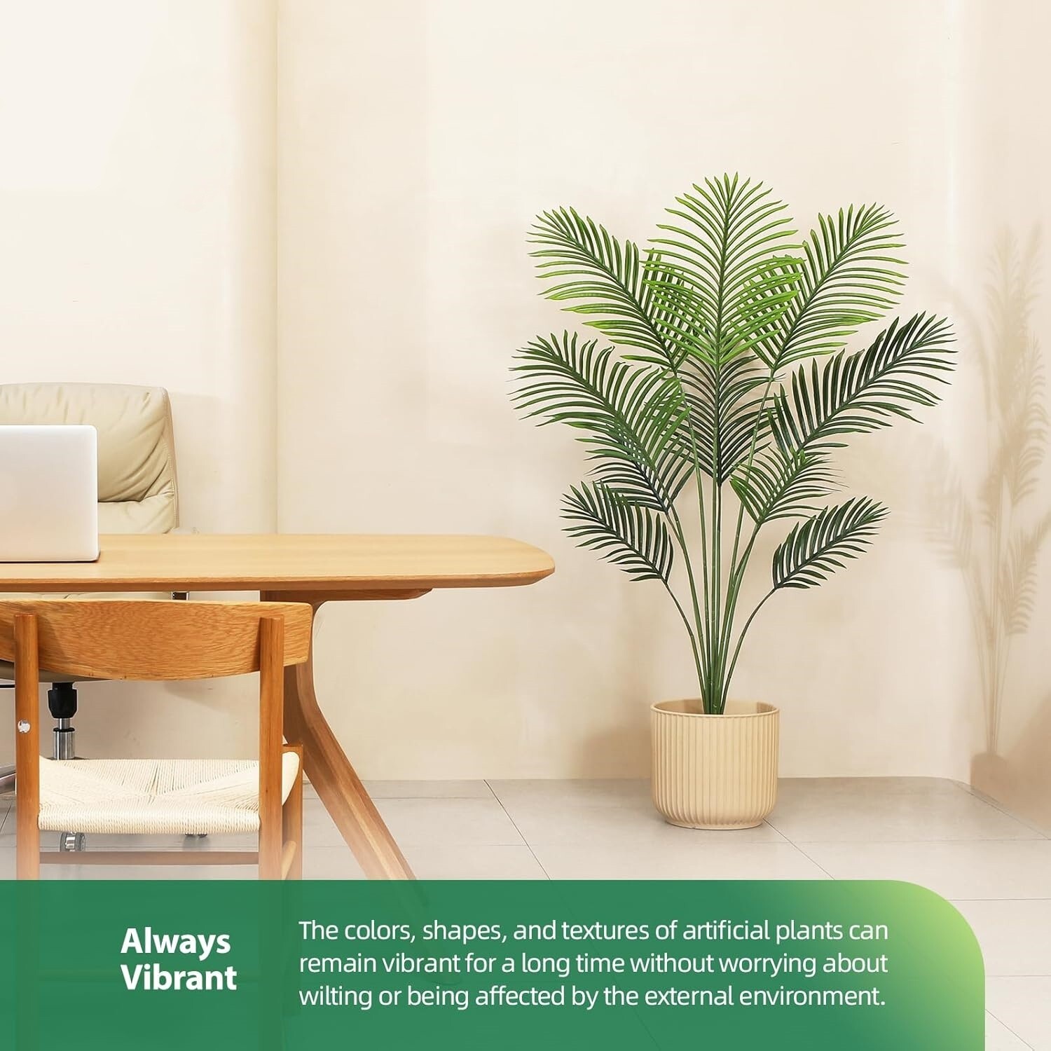 Plantas artificiales en macetas perfectas para el jardín de la oficina en casa