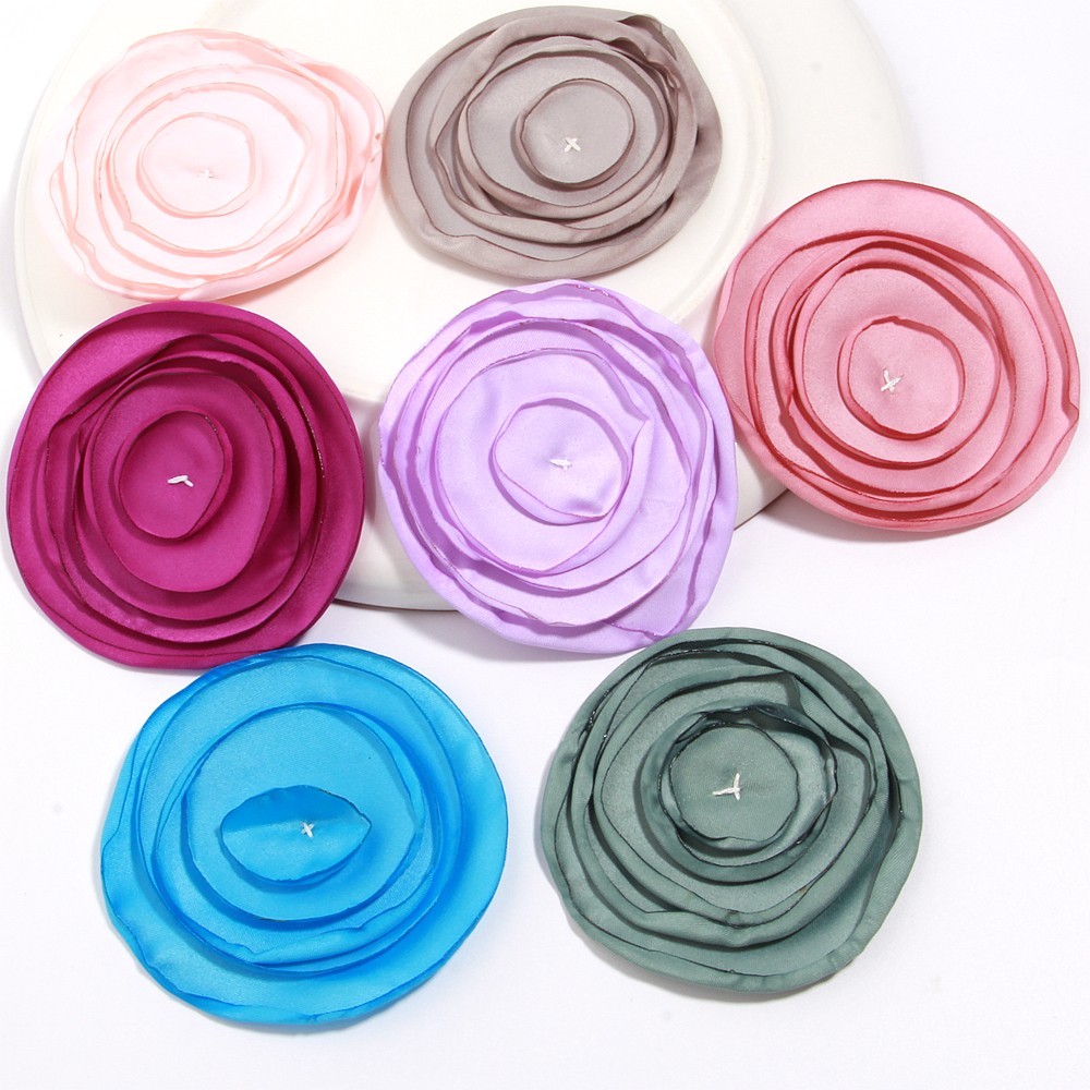7.5cm Fabric Flower Handmade Cloth Flowers Hand DIY Material Wedding Accessories
