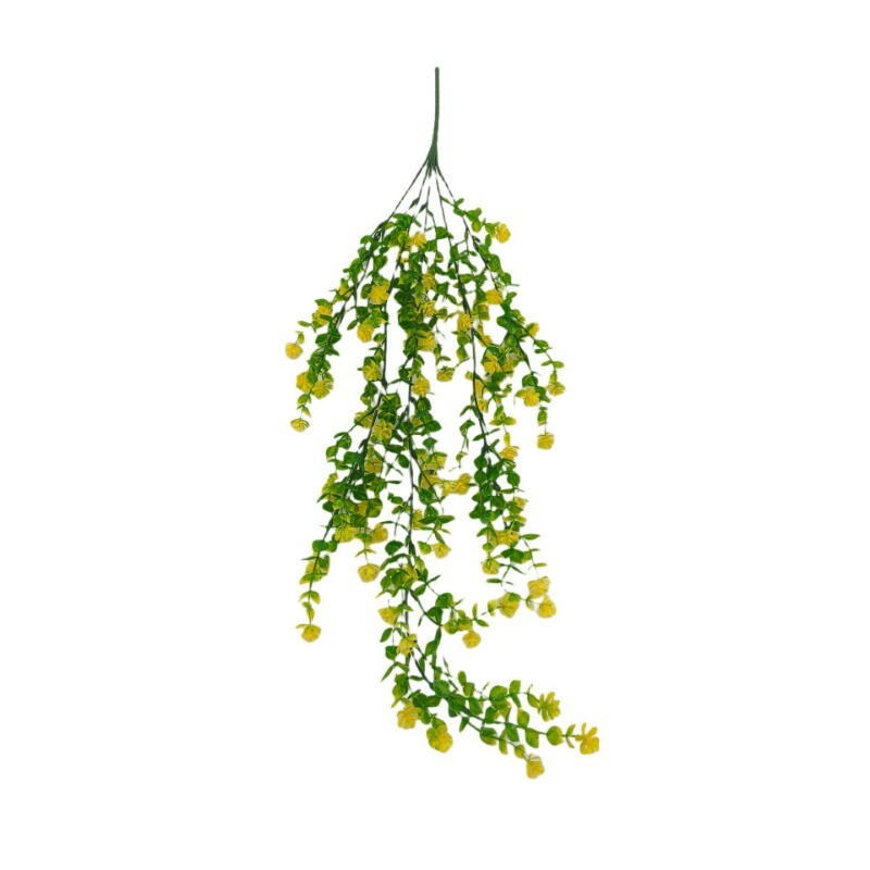 4PCS DIY Simulation Plants Plastic Flower Rattan Wall Hanging Ceiling Home Decor