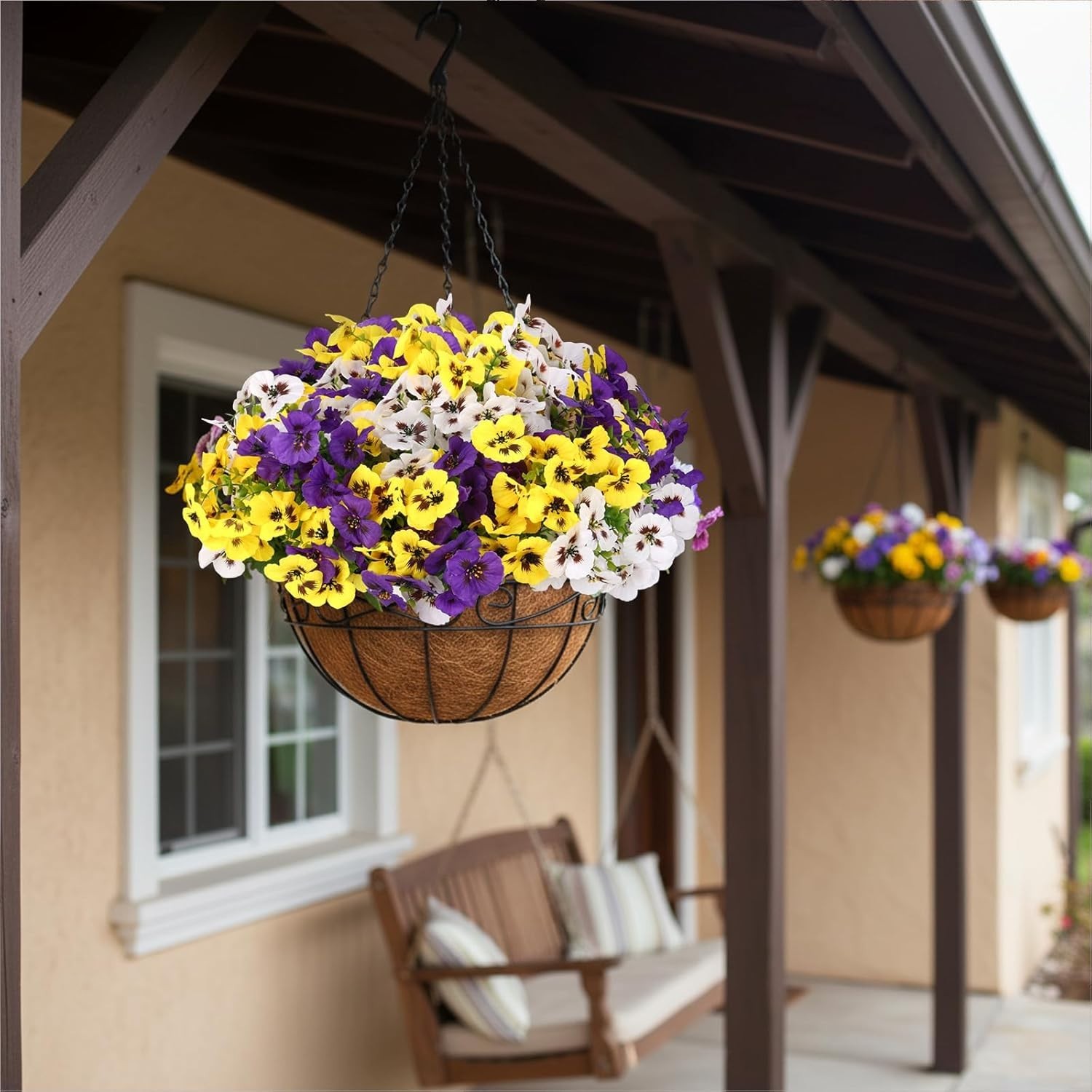 Vibrant 12 Bundle Faux Silk Pansy Set – Perfect for Home and Garden Decorating