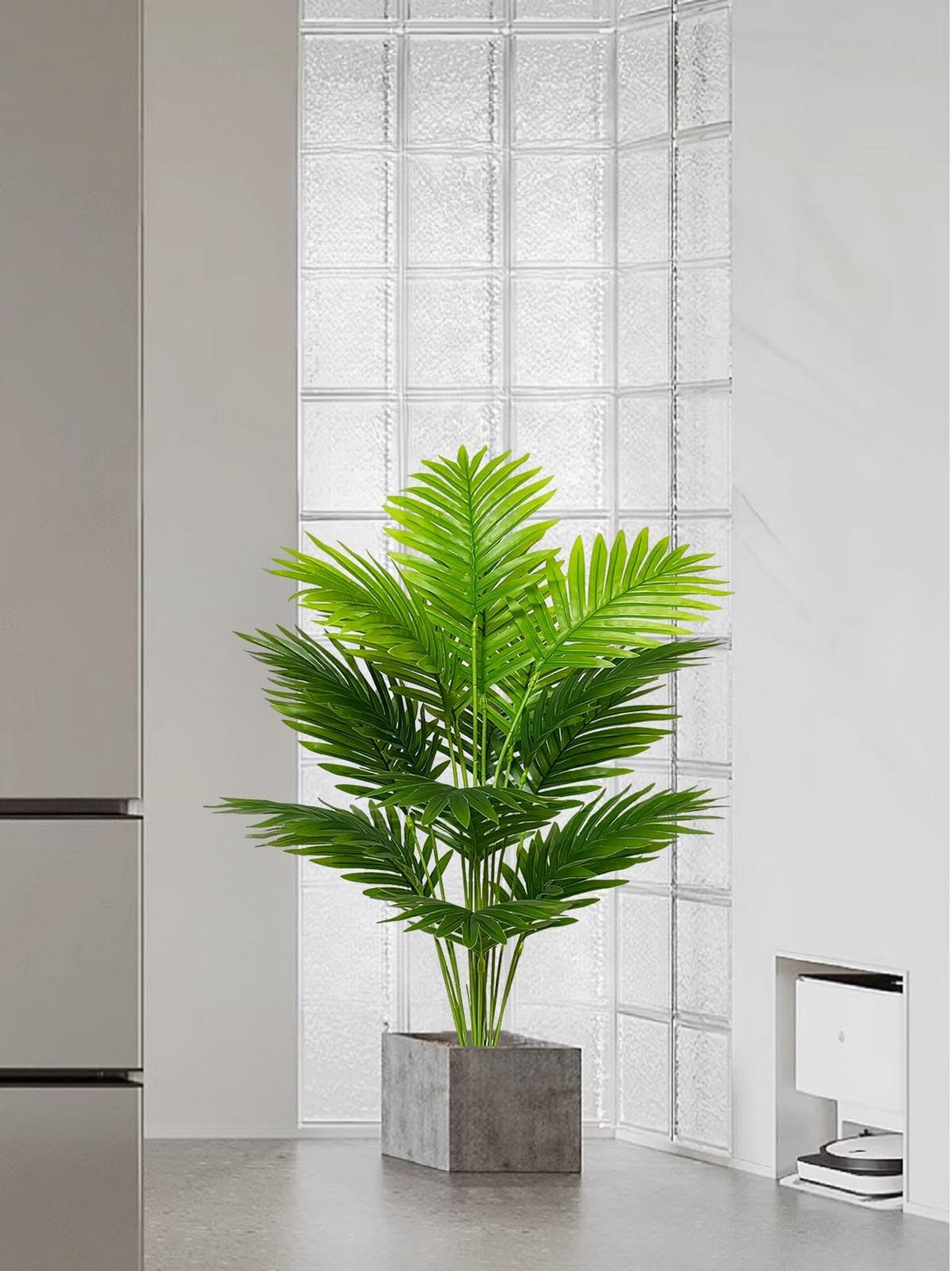 Artificial Plant in Pot Fake Tree Trunks Leaves Faux Potted for Indoor Outdoo…