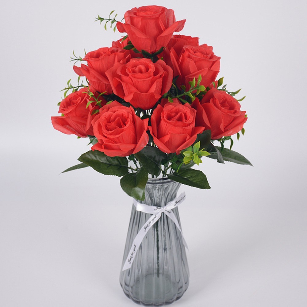 Colorful Silk Rose Flowers Bouquet for DIY Crafts and Event Decorations