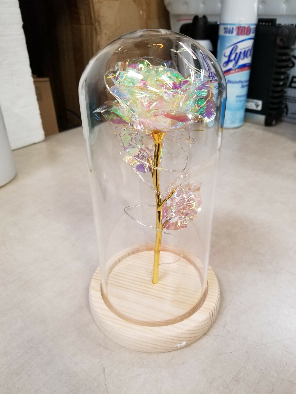 Eternal Flower of Love Rose with Lights