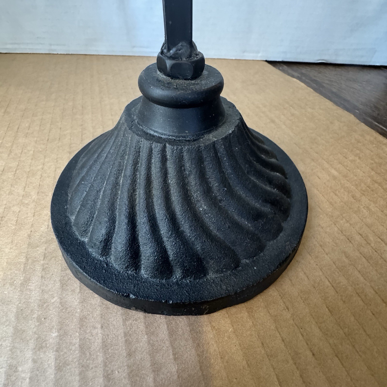 WREATH HOOK STAND Adjustable Height Free Standing Wrought Iron set of 2
