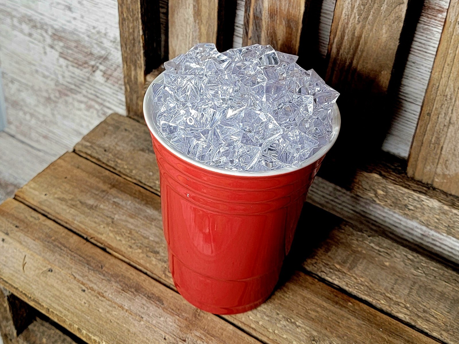 50 Pieces Of Large 1″ Irregular Acrylic Faux Ice / Clear Stones / Artificial…