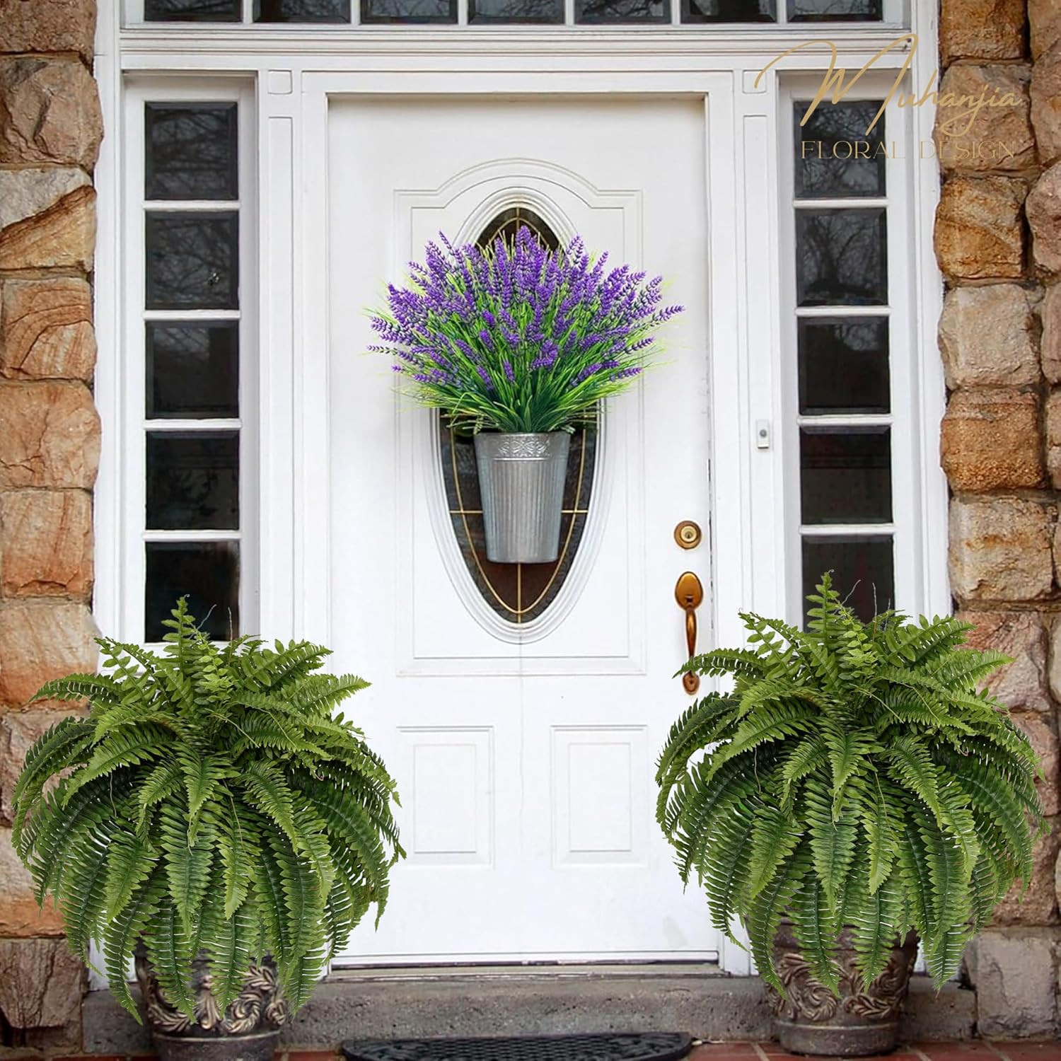 Realistic 48″ Artificial Boston Fern Bush – Pack of 2 for Home Decor
