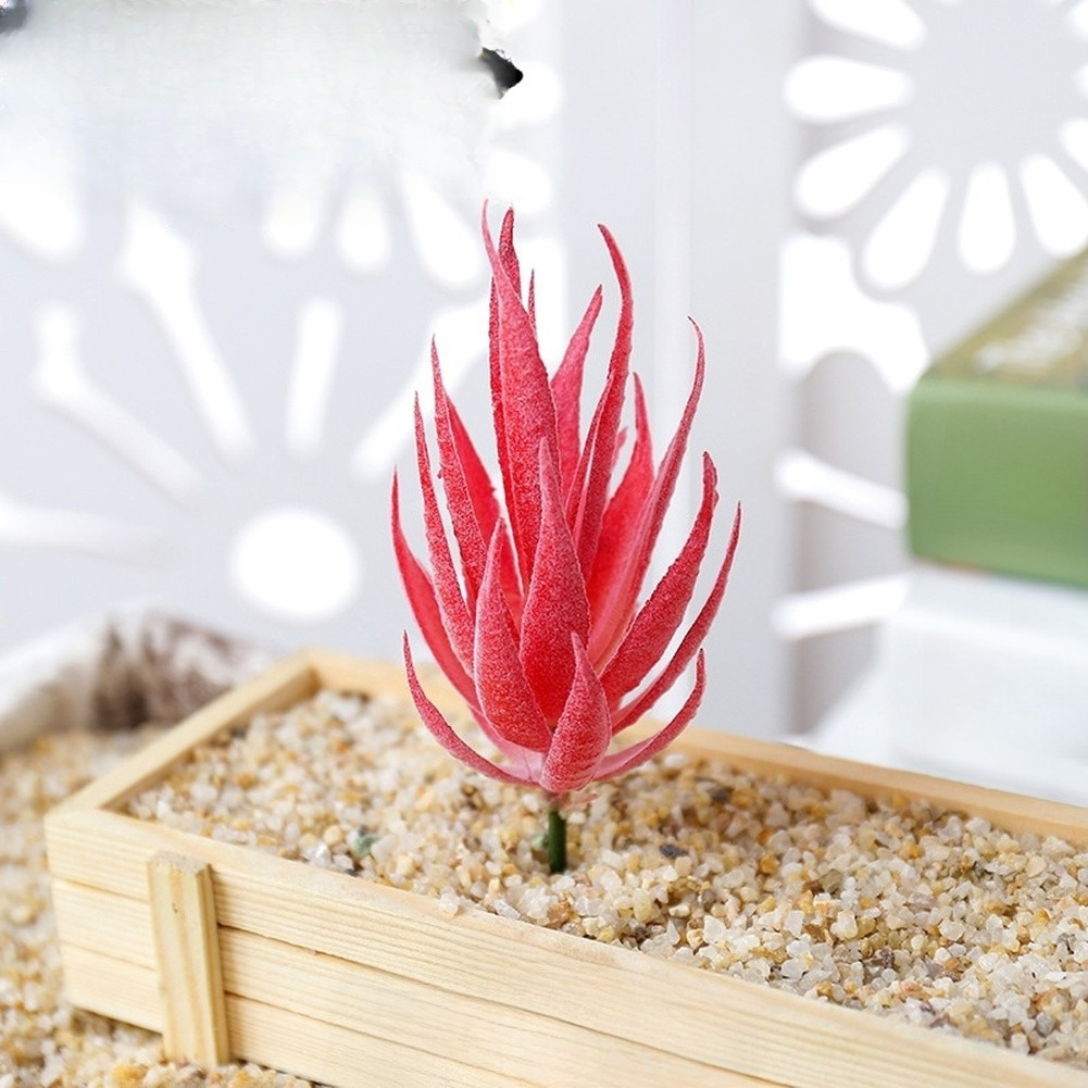 PVC Fake For zebra Aloe Plant for DIY Interior Wall Decor Home Office 12cm Tall