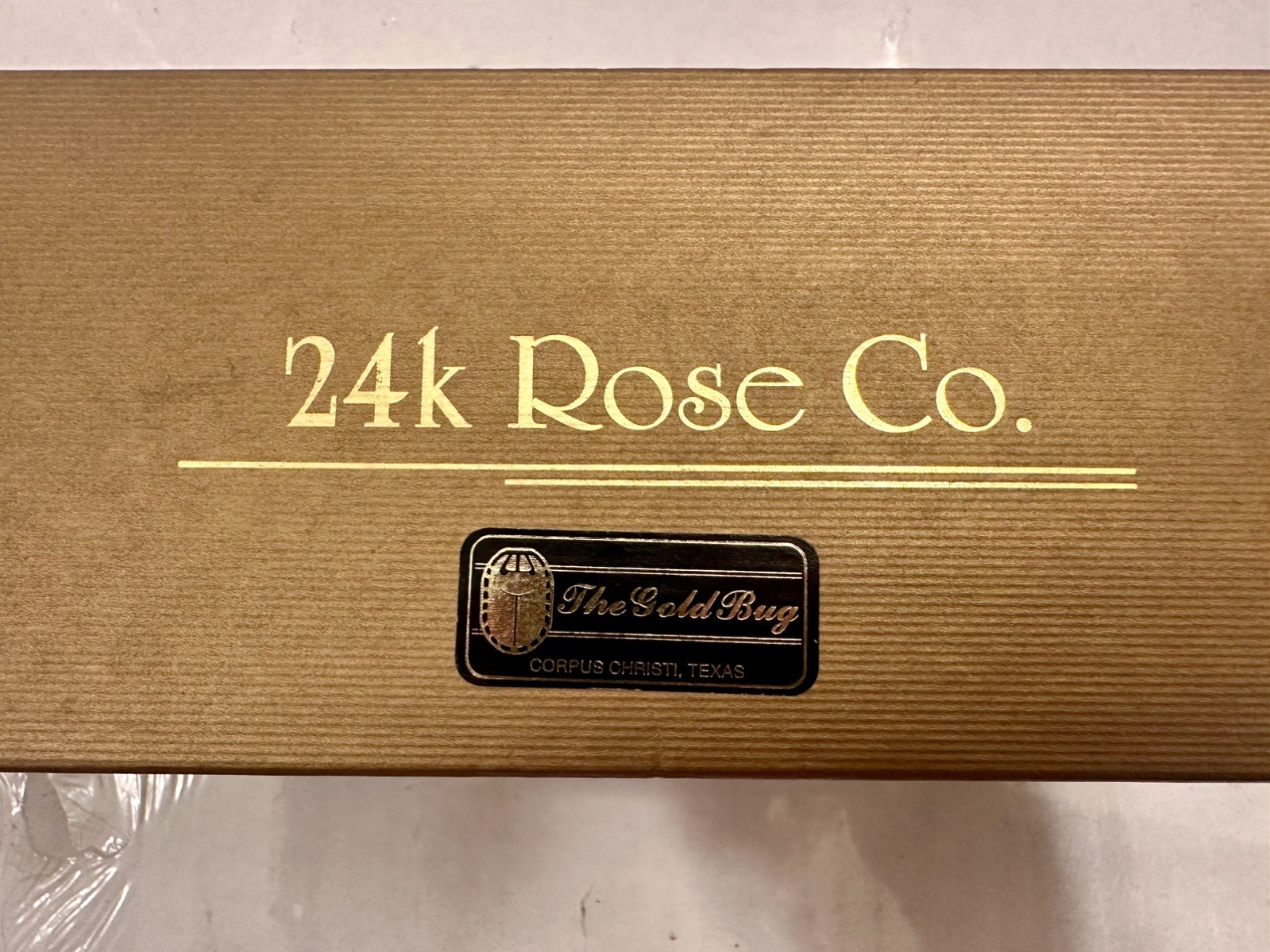 24k Rose Co. Gold Dipped Electroformed Real Rose Made In USA w/Box & Warranty