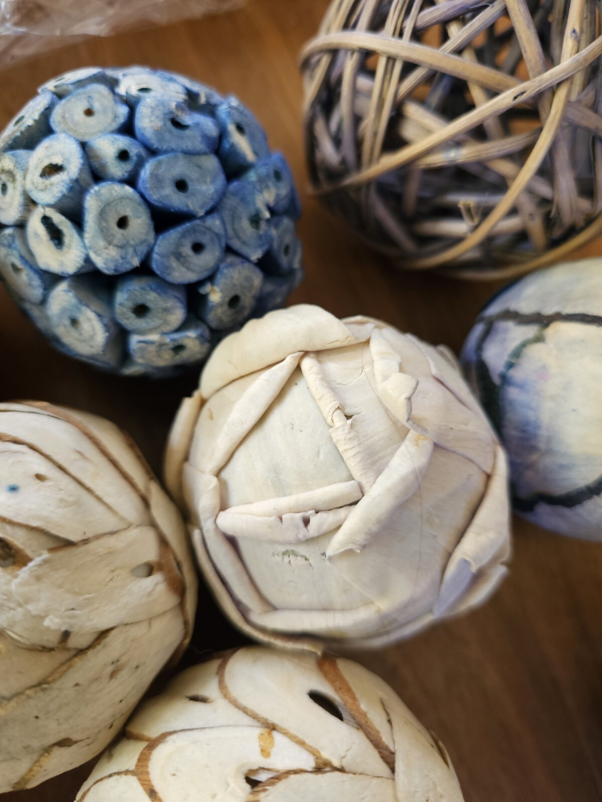 Natural Palm Leaf Branches Organic Orb Vessel Filler Bundle