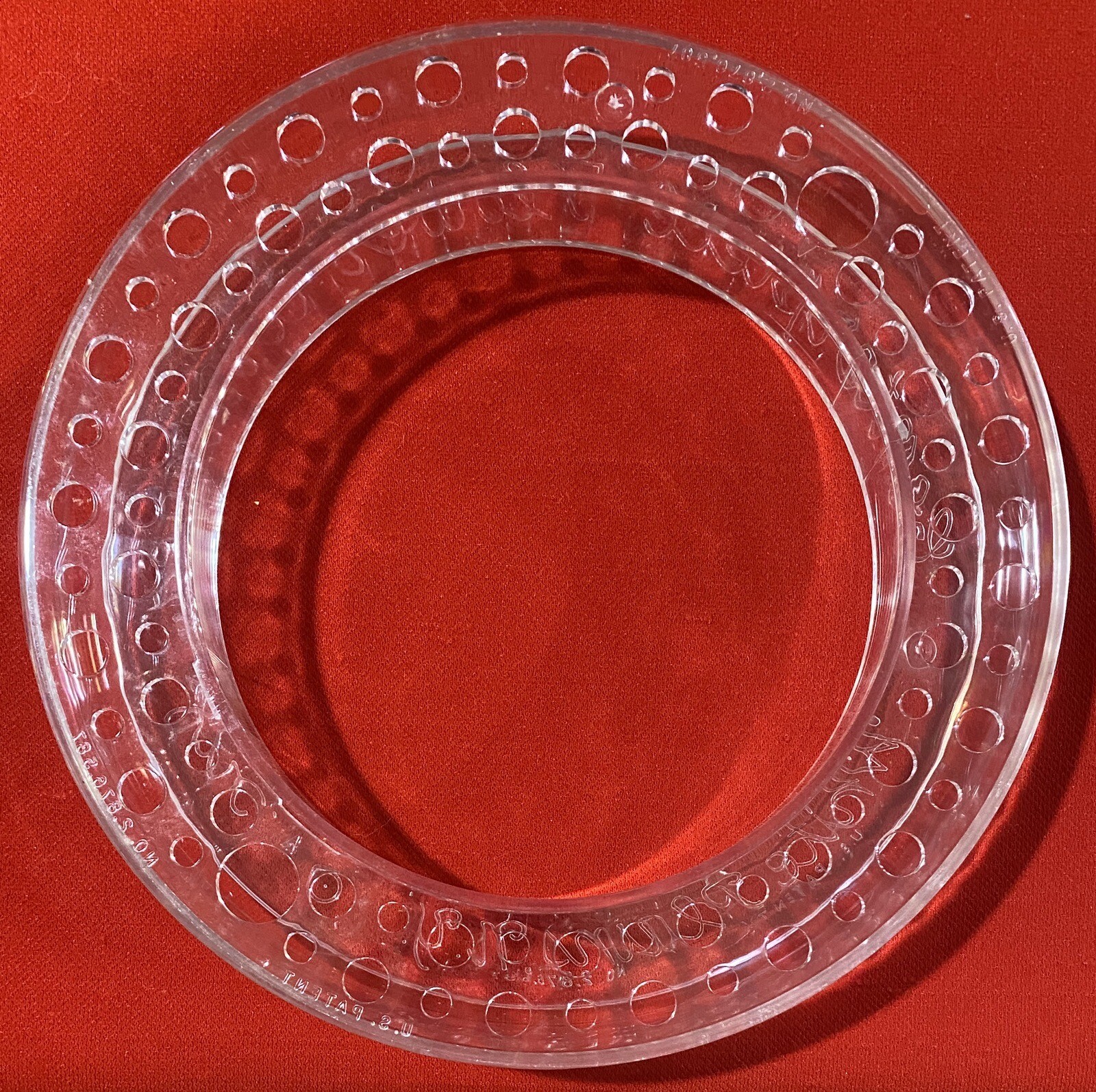 Vintage Plastic CENTERPIECE FLOWER ARRANGER: Never Used, Turns, Holds Water