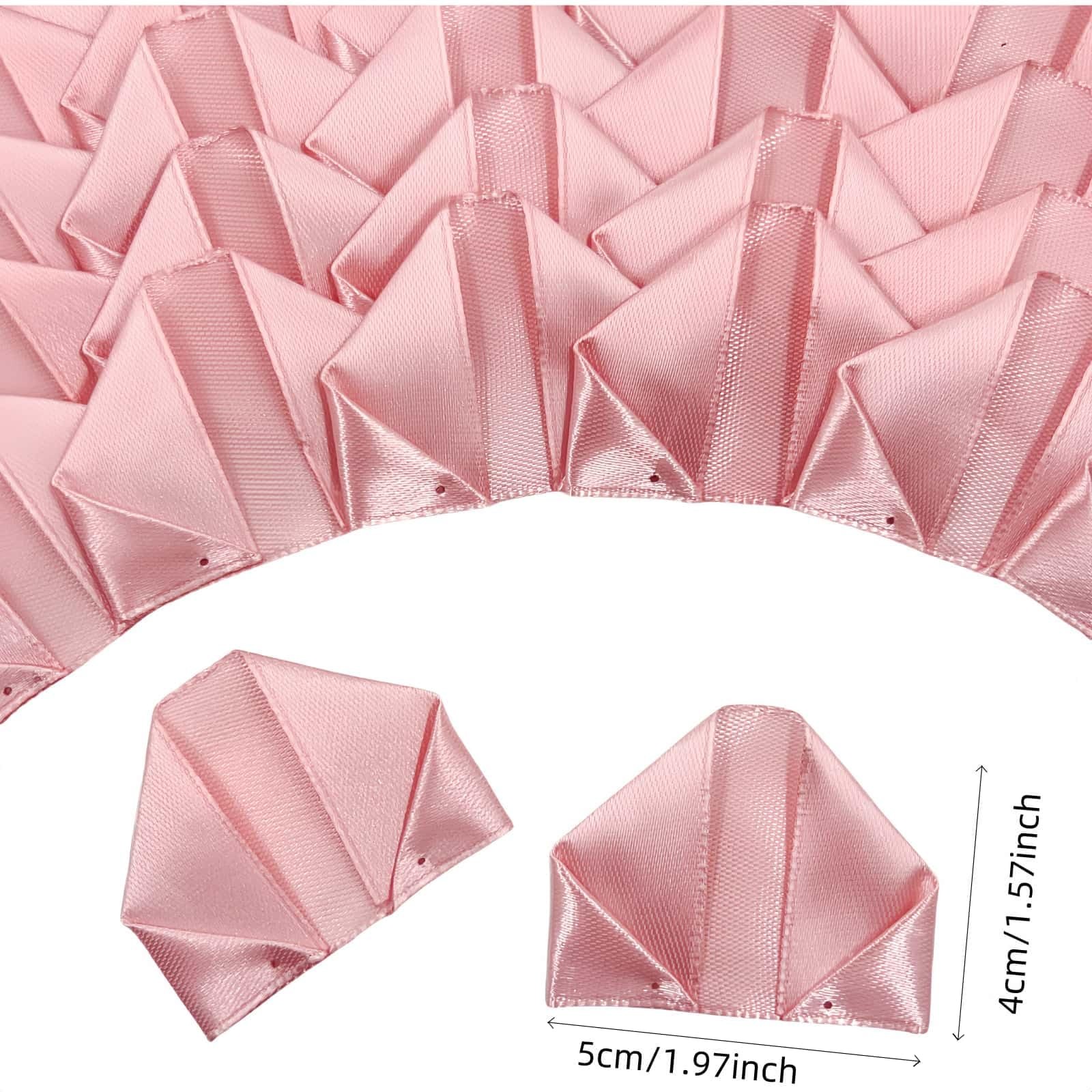 300Pcs Premade Satin Ribbon Rose Petals Half-Finished for Eternal Rose DIY Ra…