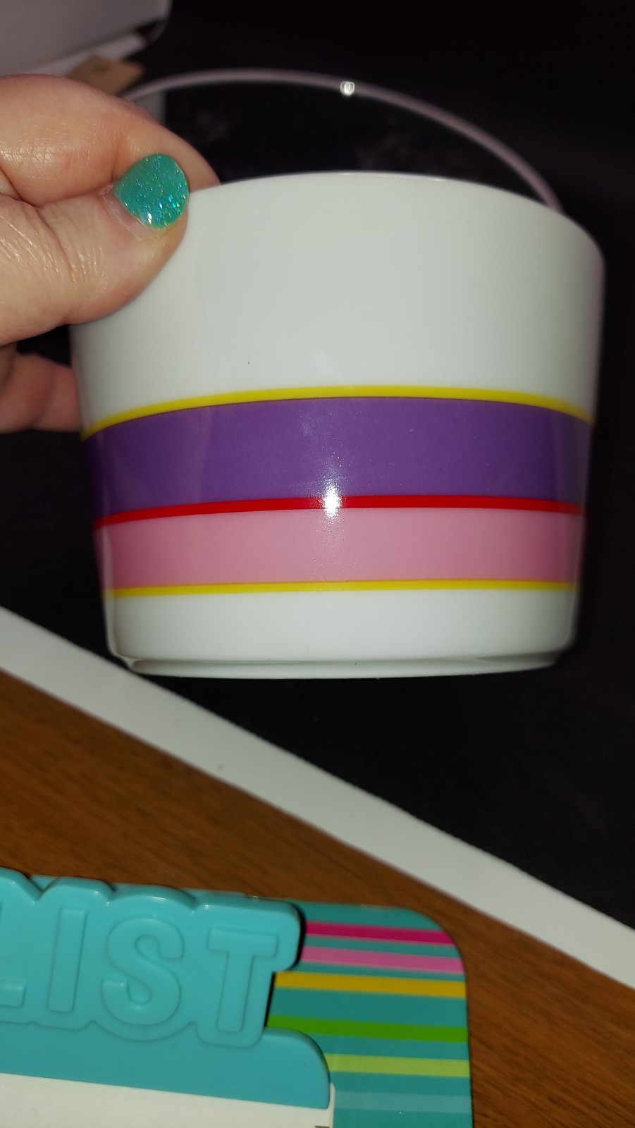 ESPECIALLY FOR YOU! F.T.D.A MADE IN JAPAN 1988 VASE Purple And PINK TOTALLY ’80S