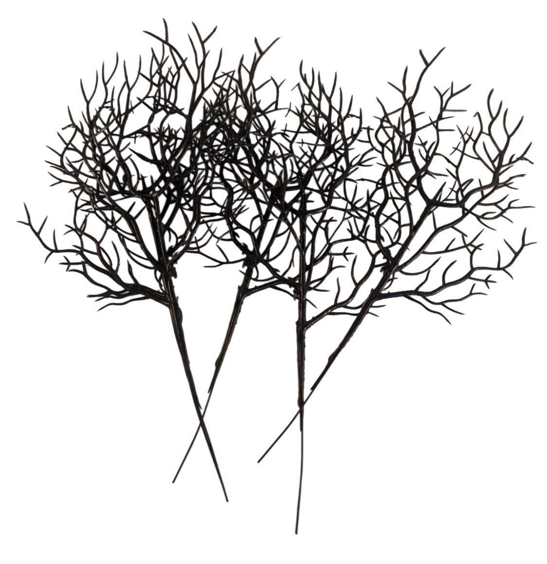 Set of 10 Black Twig Branches Artificial Bare Branch Stems Halloween Decor Gothi