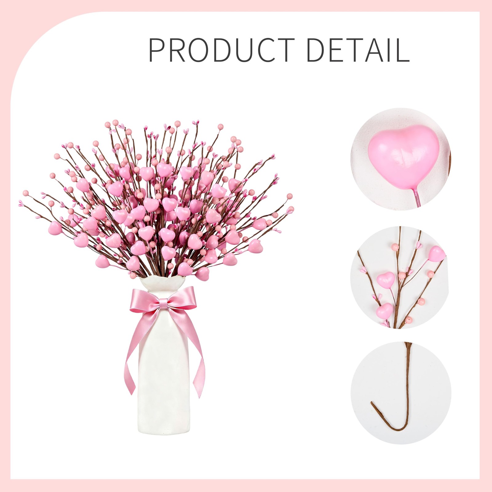 Valentine’s Day Gifts 24 Pack Valentines Day Decorations 17 Inch Pink Heart P…