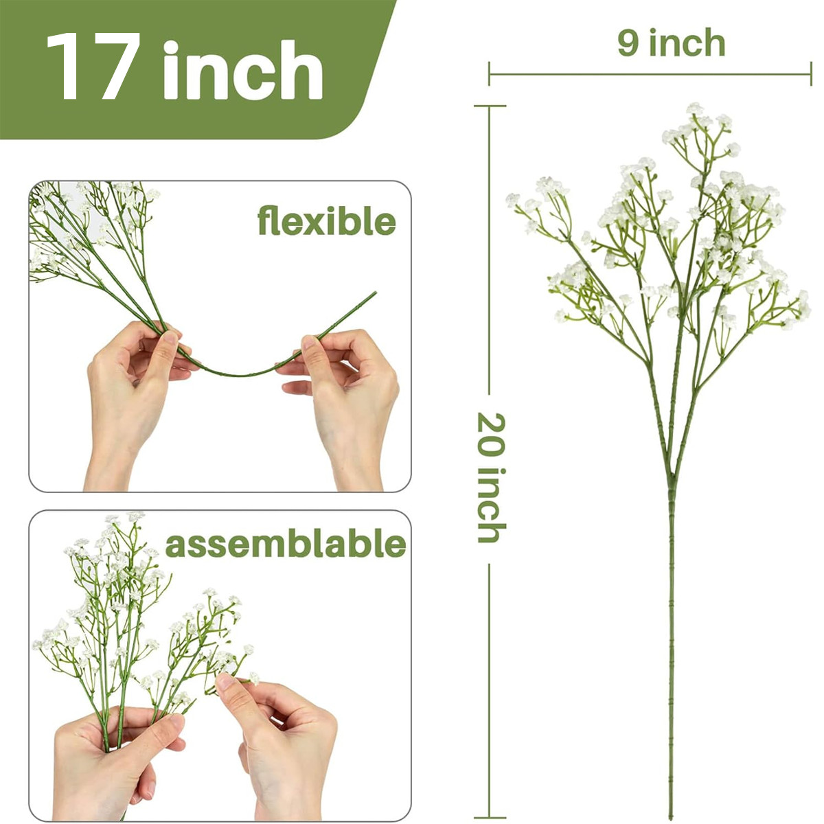 Artificial Fake Flowers Vine Plants UV Resistant Wedding Garden In/Outdoor Decor