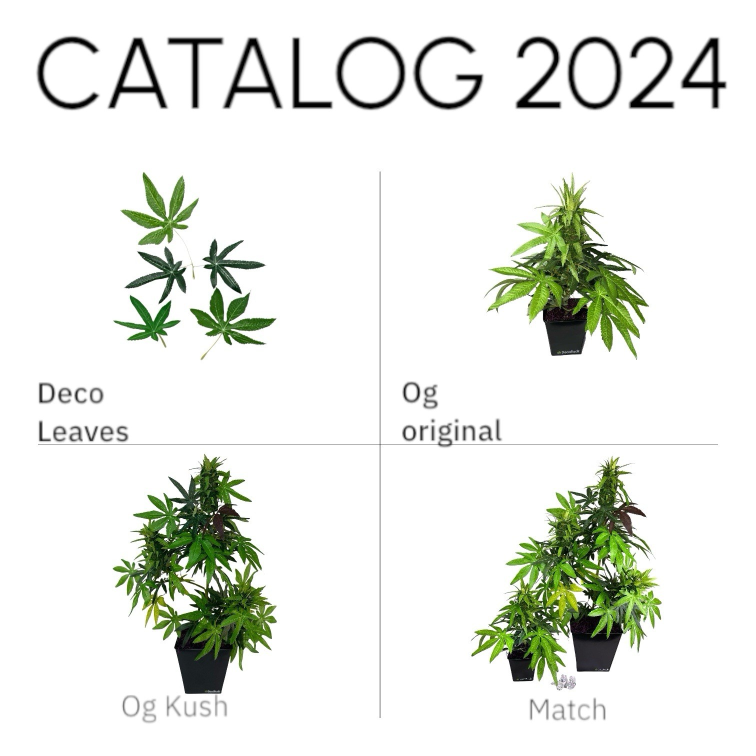 15” Faux Hemp Plant Decorative Cannabis Style Desk Decor